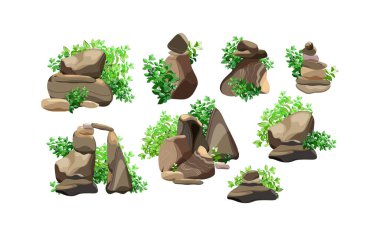 Kıyı çakıl taşları, çakıl taşları, çakıl taşları, mineraller ve jeolojik oluşumlar. Çeşitli şekillerde taş koleksiyonu. Kaya parçaları, kaya parçaları ve yapı malzemeleri..