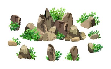 Kıyı çakıl taşları, çakıl taşları, çakıl taşları, mineraller ve jeolojik oluşumlar. Çeşitli şekillerde taş koleksiyonu. Kaya parçaları, kaya parçaları ve yapı malzemeleri..