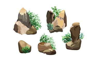 Kıyı çakıl taşları, çakıl taşları, çakıl taşları, mineraller ve jeolojik oluşumlar. Çeşitli şekil ve bitkilerden taşlar koleksiyonu. Kaya parçaları, kaya parçaları ve yapı malzemeleri..