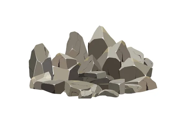 Kuststenar Kullerstenar Grus Mineraler Och Geologiska Formationer Insamling Stenar Olika — Stock vektor