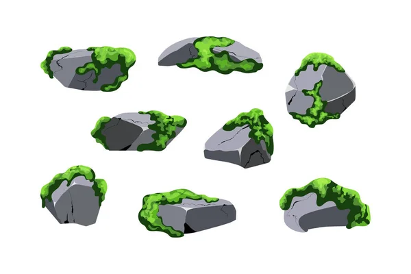 조약돌 지질학적 형태등 형태와 분위기를 돌들의 둥근돌 — 스톡 벡터