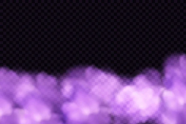Purple Flows Poisonous Gas Dust Smoke Effect Realistic Scary Mystical — 스톡 벡터