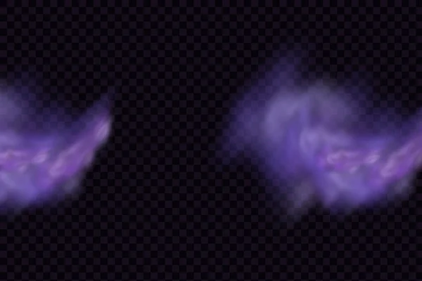 Фіолетовий Потік Отруйний Газ Пил Дим Ефективно Реалістичні Страшні Містичні — стоковий вектор