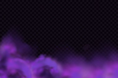 Mor akarsu zehirli gaz, toz ve duman efekti. Cadılar Bayramı 'nda korkutucu, gizemli bulutlar..