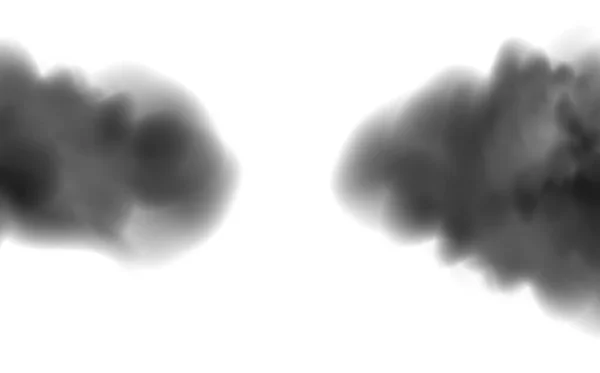Fumée Noire Smog Sol Sable Vecteur Réaliste Isolé Sur Fond — Image vectorielle