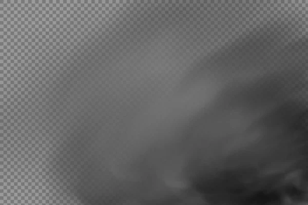 Realistický Vektor Izolovaný Průhledném Pozadí Černý Kouř Smog Půda Písek — Stockový vektor