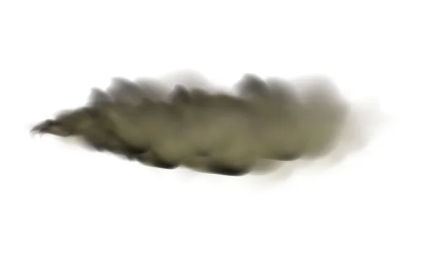 Realistyczny Wektor Izolowany Przezroczystym Tle Chmura Pyłu Cząsteczkami Brudem Dymem — Wektor stockowy
