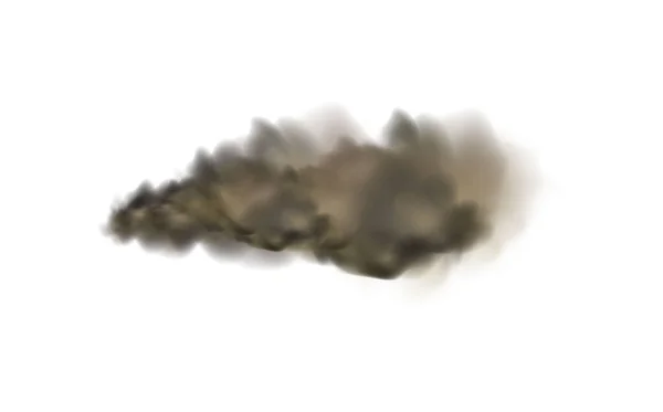 Vettore Realistico Isolato Sfondo Trasparente Nube Polvere Con Particelle Sporcizia — Vettoriale Stock