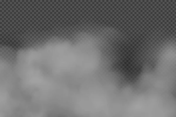 Chmurne Niebo Lub Smog Nad Miasta Wektor Ilustracji Biały Wektor — Wektor stockowy