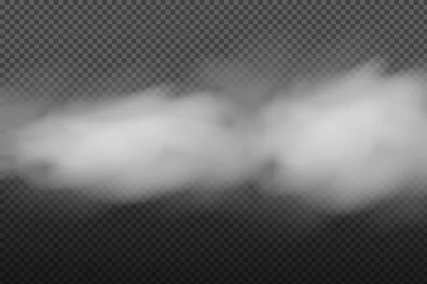 Cielo Nublado Smog Sobre Ciudad Ilustración Vectorial Nubosidad Vectorial Blanca — Archivo Imágenes Vectoriales