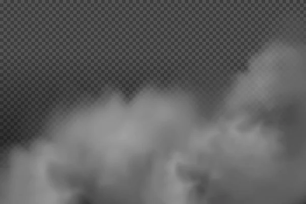 Cloudy Sky Smog City Vector Illustration White Vector Cloudiness Fog — Stock Vector