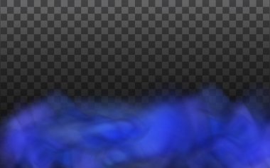 Bulutlu gökyüzü ya da şehrin üzerindeki sisli hava. Mavi vektör bulanıklığı, sis ya da karanlık kareli arka planda duman. Vektör illüstrasyonu.