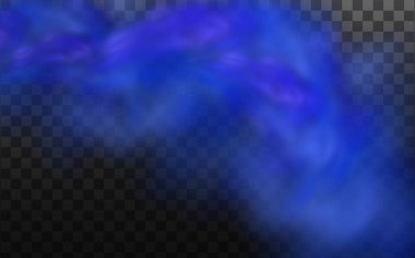 Bulutlu gökyüzü ya da şehrin üzerindeki sis. Vektör illüstrasyonu.Mavi vektör bulanıklığı, sis ya da koyu renkli arkaplanda duman.