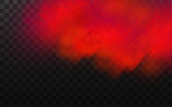 多云的天空或笼罩在城市上空的烟雾 红色矢量云雾 雾气或烟雾在黑暗的背景下 矢量图解 — 图库矢量图片