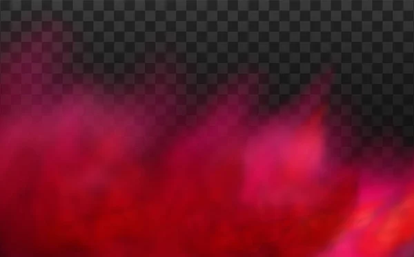 Облачное Небо Смог Над Городом Красная Векторная Облачность Туман Дым — стоковый вектор