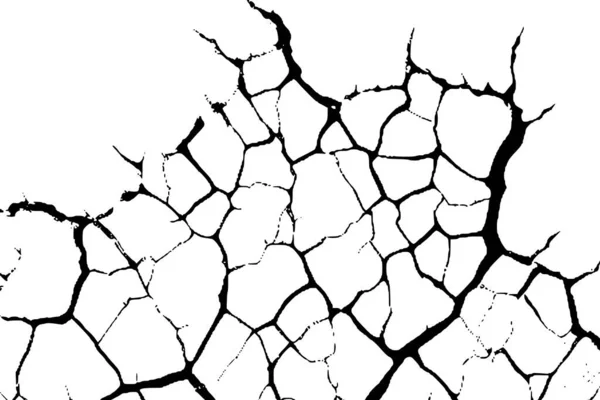 自然災害 干ばつによる被害 壁や地面に分割 亀裂や黒い穴 戦後のカタストロフ — ストックベクタ