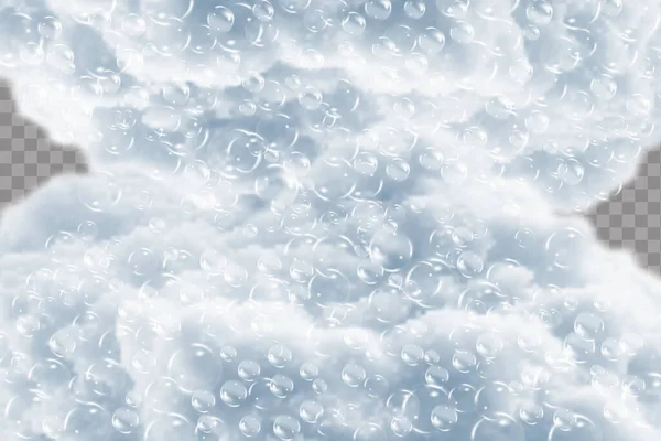 Шампунь Пузырьки Текстури Ванна Пены Изолированы Прозрачном Фоне — стоковый вектор