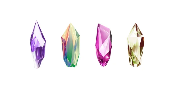 Cristales Brillantes Vidrio Con Diferentes Tonos Que Reflejan Luz Una — Archivo Imágenes Vectoriales