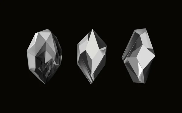 기하학적 형태와 크기의 다이아몬드의 이미지 Vector Real Set Glow Gostone — 스톡 벡터