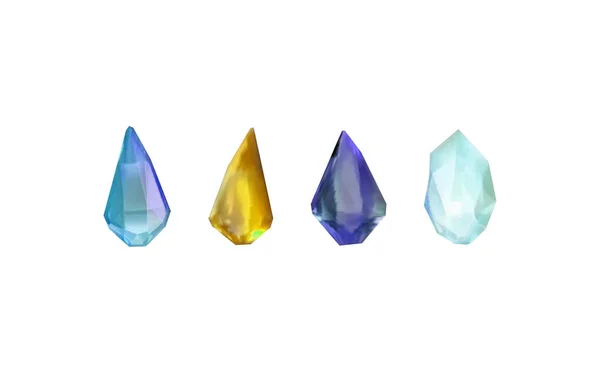Cristales Brillantes Vidrio Con Diferentes Tonos Que Reflejan Luz Una — Archivo Imágenes Vectoriales