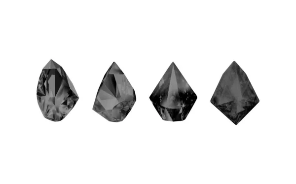 Γυαλί Γυαλιστερά Κρύσταλλα Διαφορετικές Αποχρώσεις Που Αντανακλούν Φως Μια Συλλογή — Διανυσματικό Αρχείο