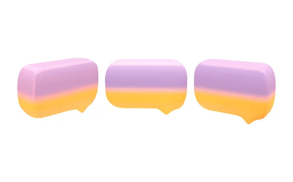Речи Пузырь Диалогового Воздушного Шара Set Пустых Цветных Пузырей Текста — стоковый вектор