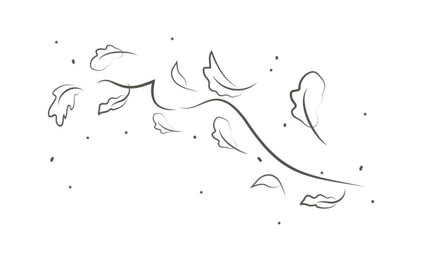 Волна Текущей Иллюстрации Нарисованной Вручную Каракули Мультфильм Style Outline Рисунок — стоковый вектор