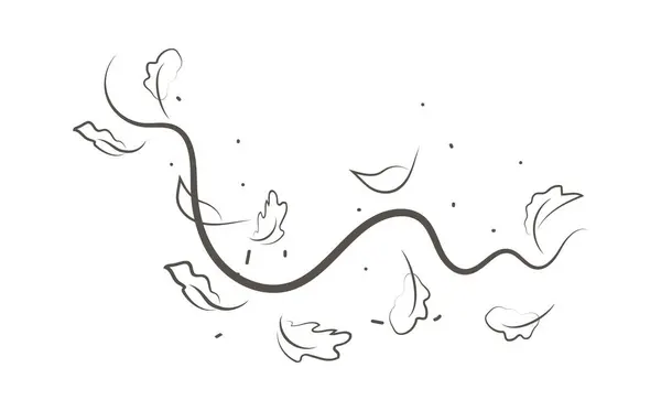 Fala Płynąca Ilustracja Ręcznie Rysowane Doodle Stylu Kreskówki Rysunek Zarysu — Wektor stockowy