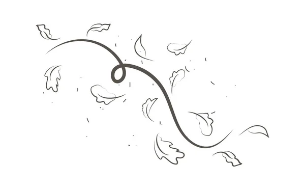 Onde Illustration Fluide Avec Dessin Animé Dessiné Main Style Doodle — Image vectorielle