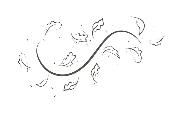 Хвиля Тече Ілюстрація Намальованим Вручну Каракулем Мультиплікаційним Стилем — стоковий вектор