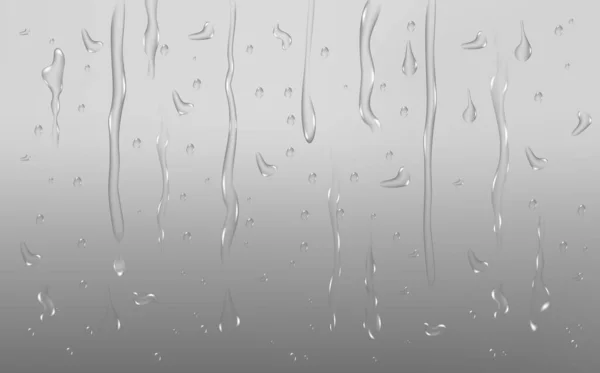 Textura Condensação Molhada Realista Efeito Respingo Água Doce Superfície Gotas — Vetor de Stock