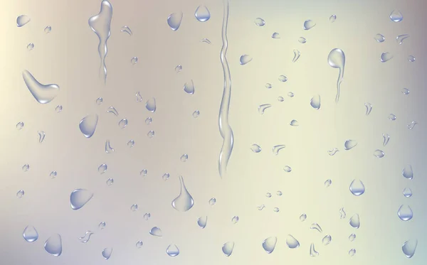 Textura Condensação Molhada Realista Efeito Respingo Água Doce Superfície Gotas —  Vetores de Stock