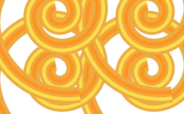 Macarrão Abstrato Fundo Concept Macaroni Amarelo Poster Hand Desenhado Asiático — Vetor de Stock