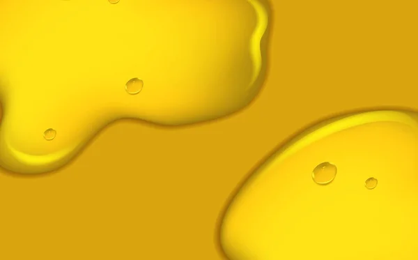 Organiska Serum Eller Arganbubblor Flytande Gyllene Droppar Vatten Honung Eller — Stock vektor