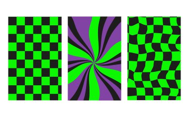 İçinde pastel renkler olan arka plan kontrolleri. 60 'lı ve 70' li yıllardan esinlenilmiş harika ve psikedelik bir satranç tahtası modeli. Yazdırma şablonları, tekstil veya vektör duvar kağıdı olarak mükemmel.