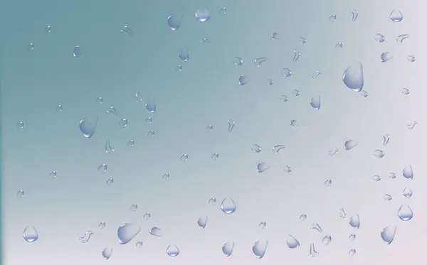 Realistyczna Kondensacja Mokro Efekt Rozprysku Świeżej Wody Powierzchni Przezroczyste Krople — Zdjęcie stockowe