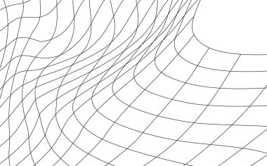 Karalama stilinde dalgalı arka plan. Siyah balıkçılık ya da futbol ağı görüntüsü..