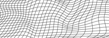 Karalama stilinde dalgalı arka plan. Siyah balıkçılık ya da futbol ağı görüntüsü..