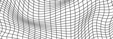 Karalama stilinde dalgalı arka plan. Siyah balıkçılık ya da futbol ağı görüntüsü..