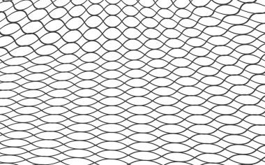Karalama stilinde dalgalı arka plan. Siyah balıkçılık ya da futbol ağı görüntüsü..