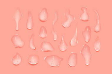 Yağ damlalı güzel bir arka plan. Sıvı ıslak jel ya da kolajen damlaları. Kozmetik serumu veya su birikintileri dökülmüş. Yuvarlak temiz esans losyonu ya da cilt bakımı için reçel..