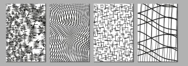 Beyaz arka planda izole mürekkep çizgileri. El yazısı grafiklerinin modern Illustration seti. El çizimi dokuların koleksiyonu. Vektör karalamalarını, düzensiz, yatay ve dalgalı çizgileri, karalama kalıplarını içerir.