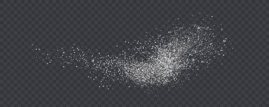 Sihirli hareket, siyah bir arkaplanda ışıldayan çizgiler. Işıldayan yıldızların altın kıvrımlı koleksiyonu. Parlak parıltılı tasarım..