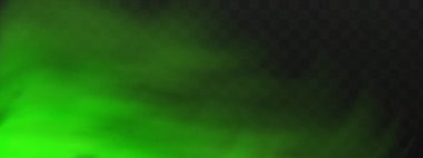 Vector realistic set of stench breath or sweat odor isolated on transparent checkered background.Green stink bad smell, smoke or poison gases,chemical toxic vapour.