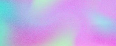 Neon yanardöner renkler pürüzsüz bir derecelendirme efekti yaratır. Renk gradyanı olan holografik bir bulanıklık içeren soyut arkaplan. Vektör tanecikli ses dokusu ve suluboya karışımı.