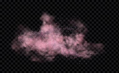 Pembe toz, pırıl pırıl parlayan girdaplar, parlak sim tasarımı. Sihirli hareket, siyah arkaplanda parlak çizgiler..