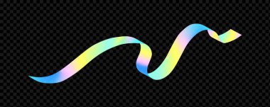 Dinamik spektrum ribonu. Soyut holografik dalga. Yanardöner sıvı akışı..