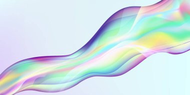 Dinamik spektrum ribonu. Soyut holografik dalga. Yanardöner sıvı akışı..