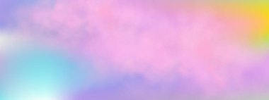 Kabarık bulutlu, soyut pembe gökyüzü arkaplanlı gökyüzü. - Evet. Gradyan fantezi cenneti.