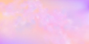 Kabarık bulutlu gökyüzü. Panoramik soyut pembe gökyüzü arkaplanı. Gradyan fantezi cenneti.